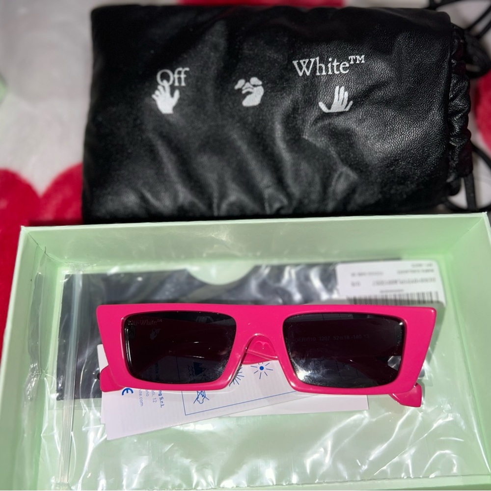 OFF WHITE PINK MARFA SUNGLASSES - Picture 2 of 6